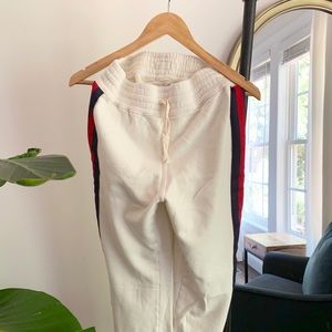 MOTHER Striped Raw Hem Sweatpants *Never worn*